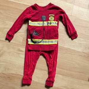 GAP Organic Red Firefighter Kids Pajamas